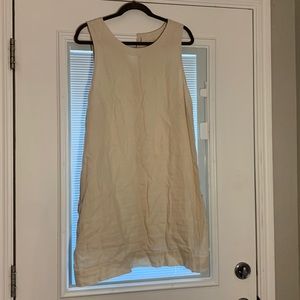 J Crew XL Oatmeal Linen Dress WITH POCKETS